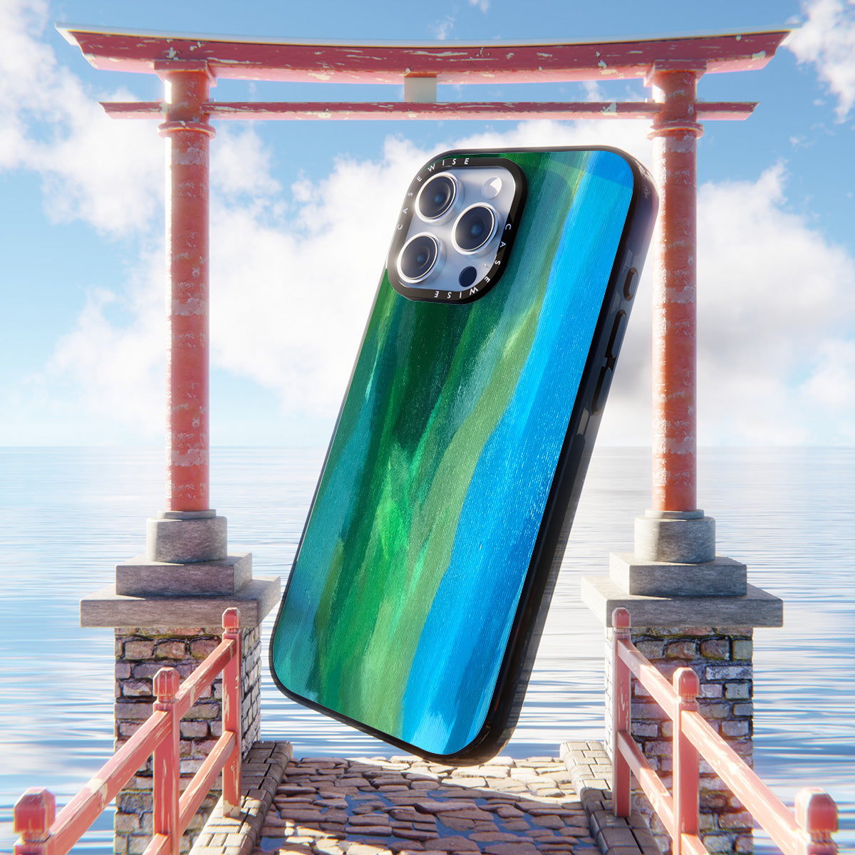 Green with blue - Case