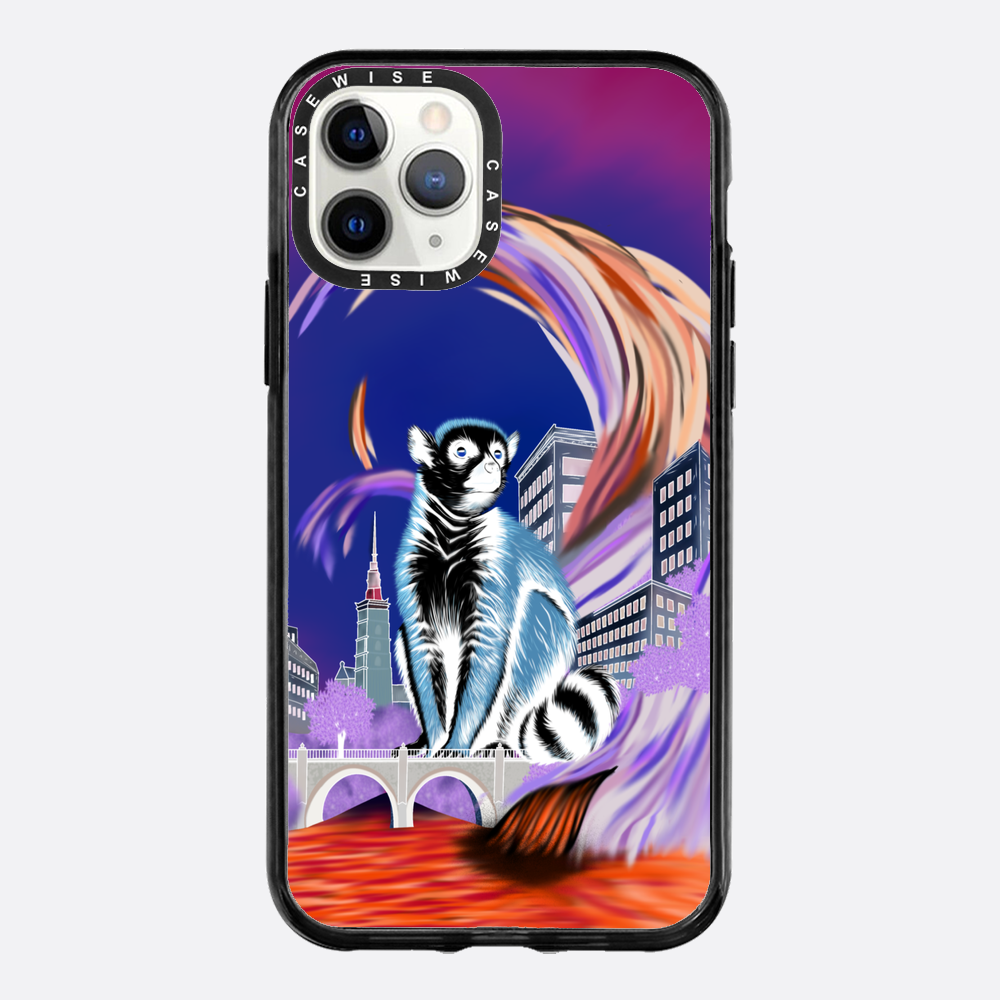 Crowned lemur in eco city negative - Case