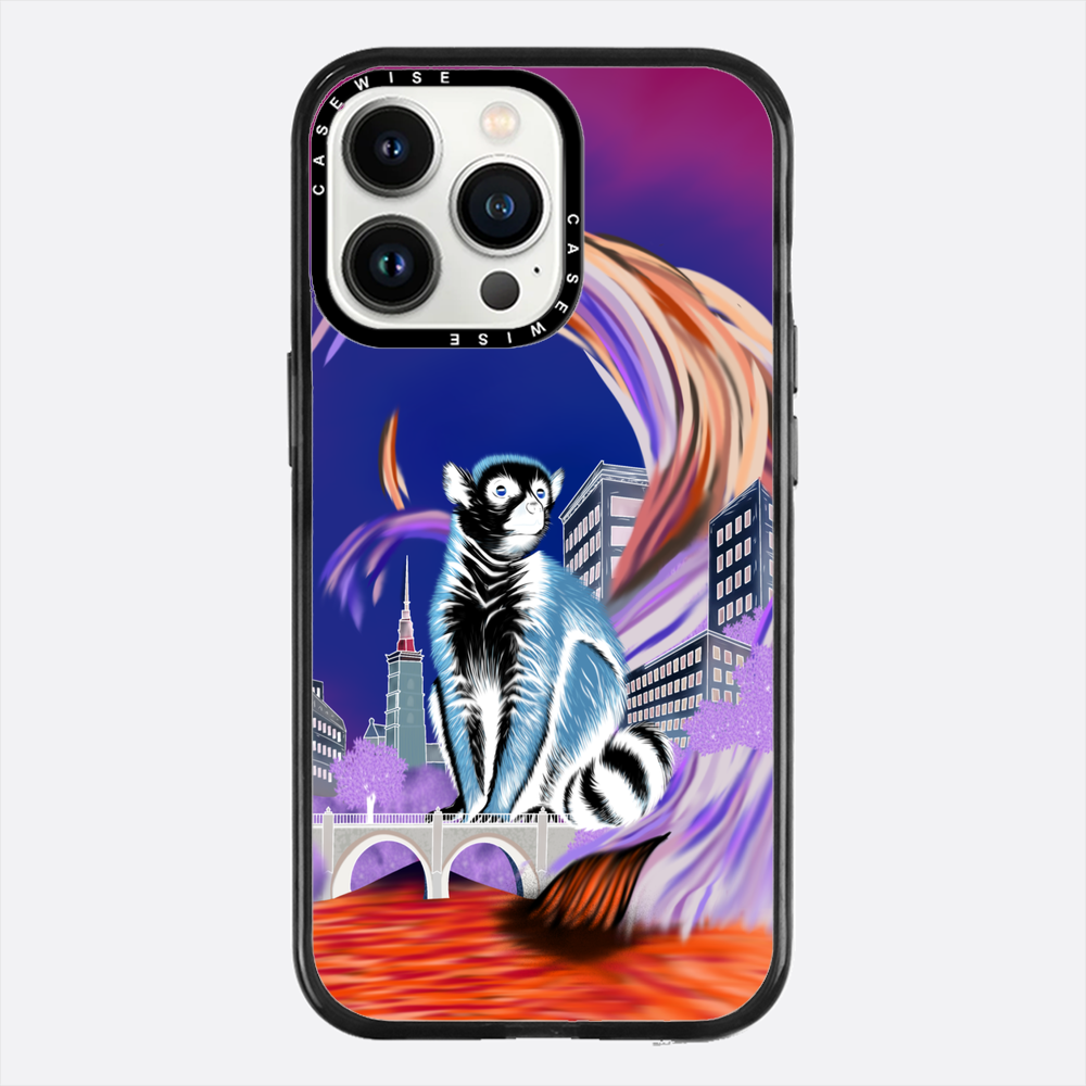 Crowned lemur in eco city negative - Case