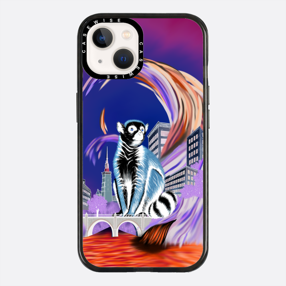 Crowned lemur in eco city negative - Case