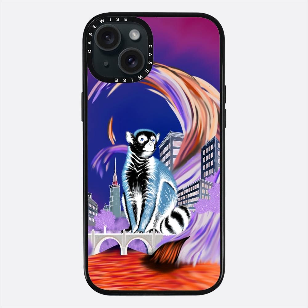 Crowned lemur in eco city negative - Case