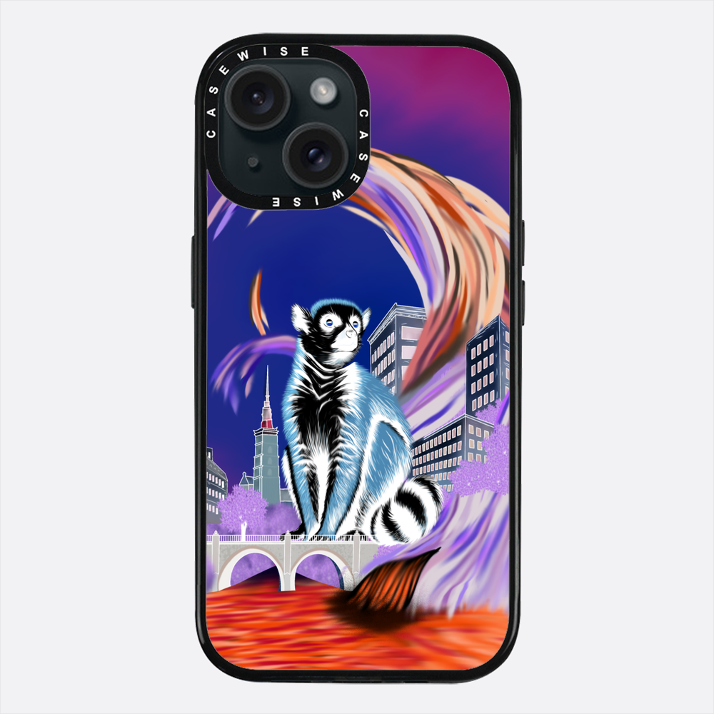 Crowned lemur in eco city negative - Case