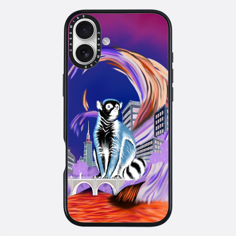 Crowned lemur in eco city negative - Case