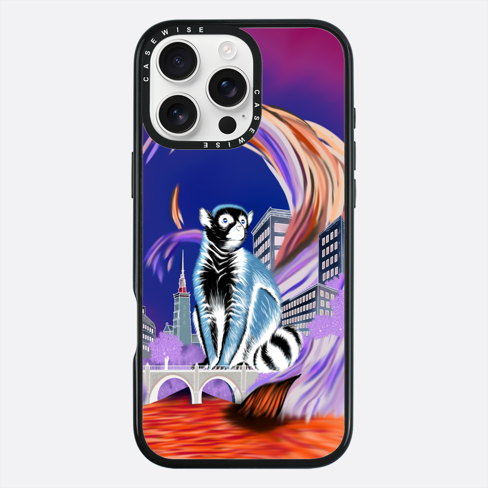 Crowned lemur in eco city negative - Case