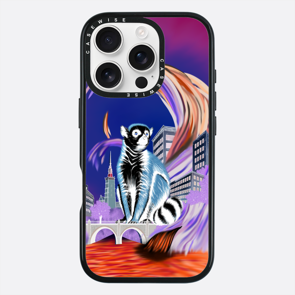 Crowned lemur in eco city negative - Case