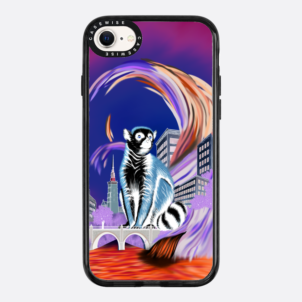 Crowned lemur in eco city negative - Case