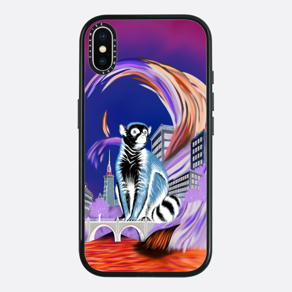 Crowned lemur in eco city negative - Case