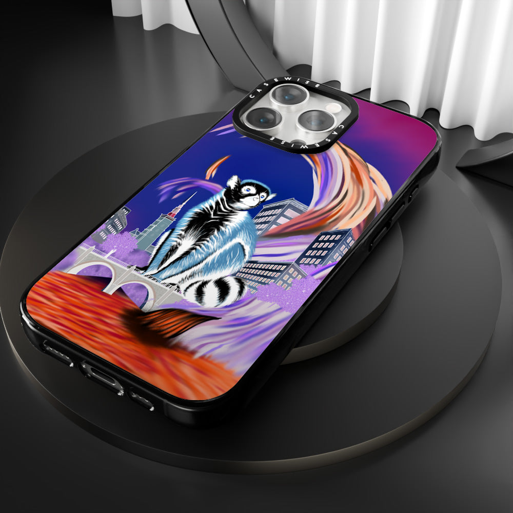 Crowned lemur in eco city negative - Case