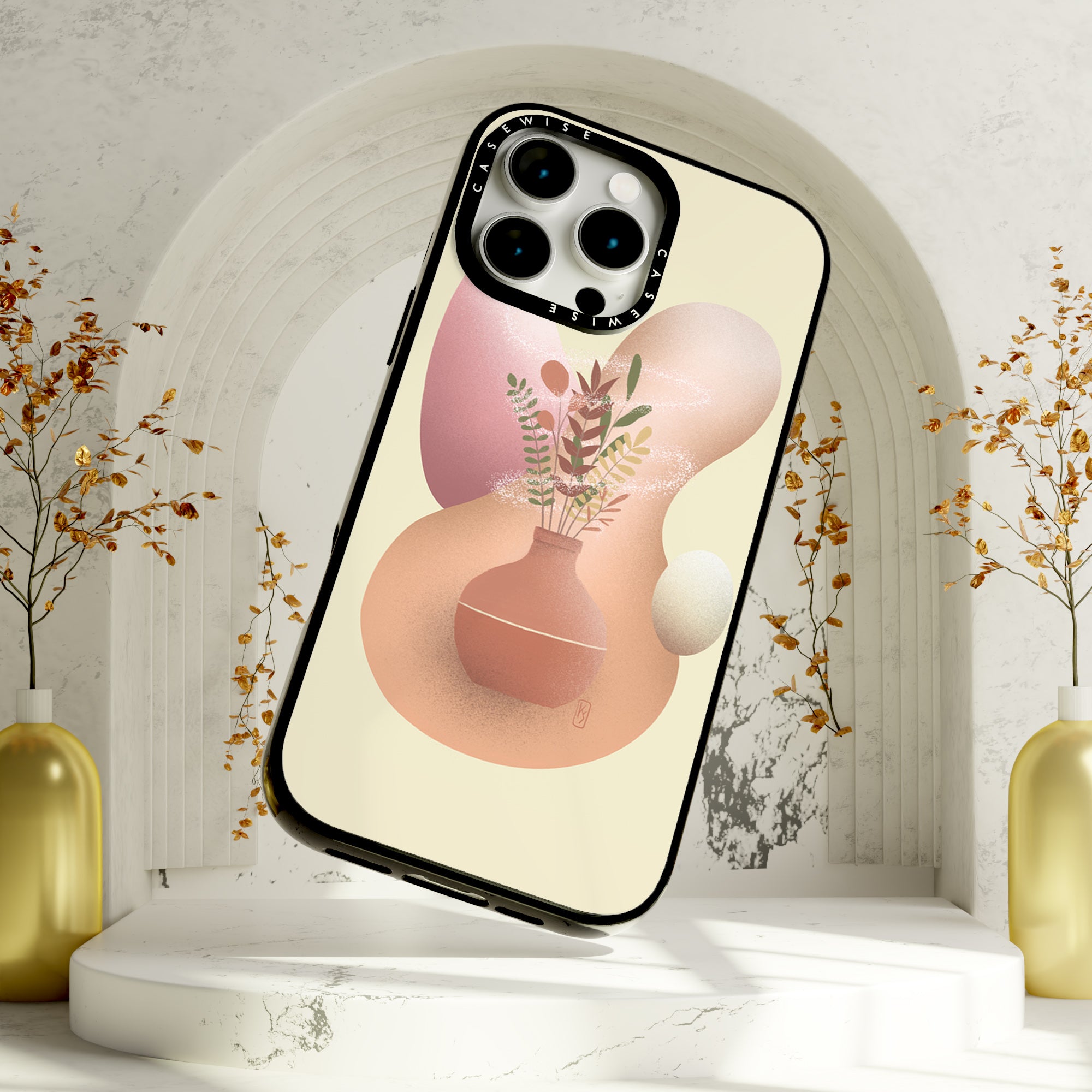 Vase with flowers - Case